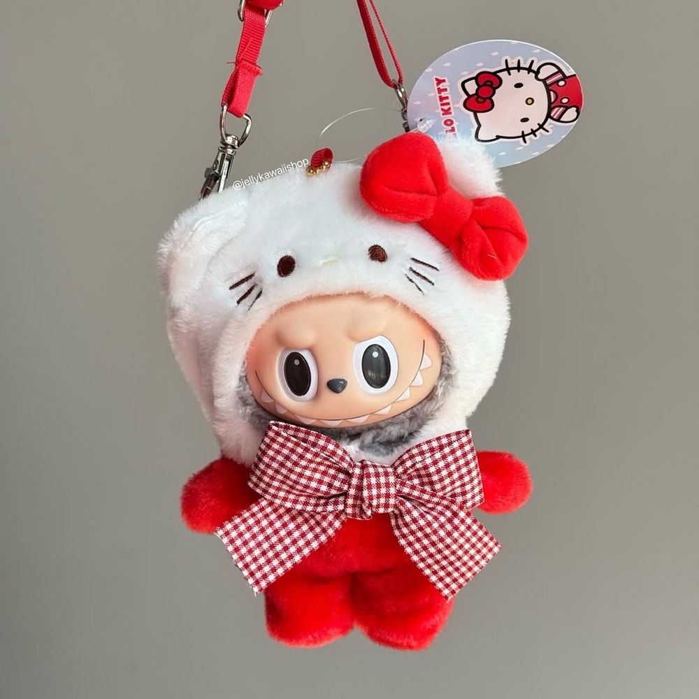 Sanrio Hello Kitty Red and White Labubu Outfit